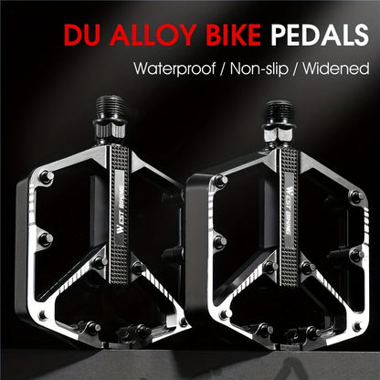 Pédales de vélo en alliage d'aluminium à 3 roulements, antidérapantes et légères, avec douille hexagonale pour VTT et vélos de route – Installation facile, accessoires de cyclisme durables multicolores, 1 paire