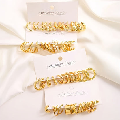 Lot de 48 boucles d'oreilles perles fantaisie pour femmes – Assortiment de modèles à puce et pendants, boucles d'oreilles hypoallergéniques couleur argent pour le quotidien, les vacances, les rendez-vous et les cadeaux de fêtes