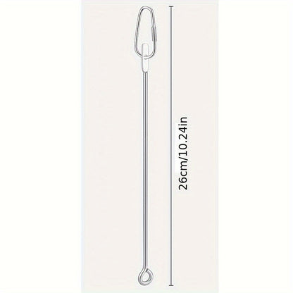 Brochette en acier inoxydable pour fruits et légumes - Distributeur de nourriture pour cage d'oiseau - Jouet de recherche de nourriture avec mousqueton pour perruche, calopsitte, conure, ara - Accessoire de nourrissage pour cage d'oiseau, 25 cm