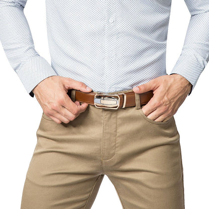 Lot de 2 ceintures à cliquet en cuir pour homme – Boucle coulissante réglable, largeur 3,5 cm, tailles 66 à 137 cm, 3 combinaisons de couleurs, ceinture habillée et tendance, cadeau idéal pour Noël et la fête des Pères