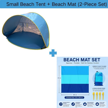 Tente de plage pop-up portative – Abri solaire anti-UV à installation rapide, ultra-léger (moins de 50 g/m²) pour la plage, la randonnée, le camping, les voyages en famille, parasol et auvent d'extérieur