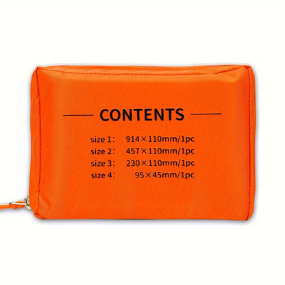 Set de 4 attelles d'urgence en mousse d'aluminium - Attelles de premiers secours enroulables pour blessures aux doigts, poignets, bras et jambes, kit de survie pour camping et randonnée