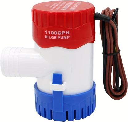 Pompe de cale électrique submersible 1100 GPH 12V, silencieuse, avec interrupteur à flotteur automatique, pour bateaux, yachts, véhicules récréatifs, piscines et évacuation d'eau marine