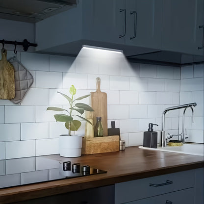 Éclairage de placard LED à détecteur de mouvement, intensité variable, rechargeable par USB-C – Température de couleur réglable (blanc et chaud), 3 modes, fixation magnétique pour cuisine, placard, chambre, escalier et bureau, 10/20/30 cm