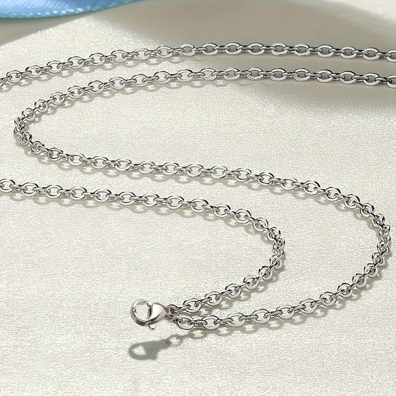 Lot de 50 chaînes de collier en acier inoxydable 304 de 45,7 cm avec fermoir mousqueton - Fournitures de création de bijoux DIY résistantes au ternissement pour pendentifs, breloques, bracelets et porte-clés, lot de chaînes en gros pour créateurs