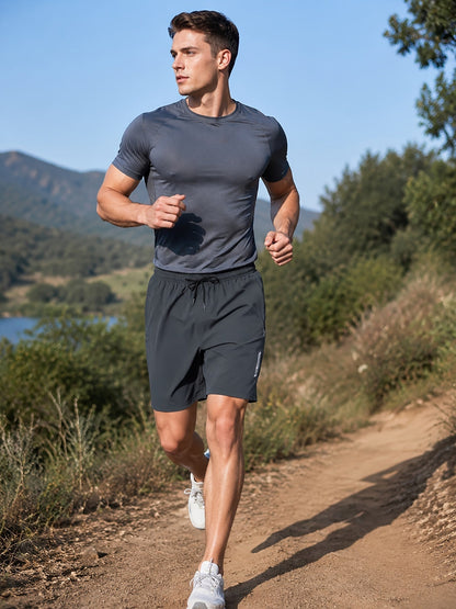 Lot de 5 shorts de sport pour homme – Shorts de gym et de basketball à séchage rapide avec taille élastique et poche latérale zippée, vêtements de sport légers pour la course, la randonnée et le quotidien