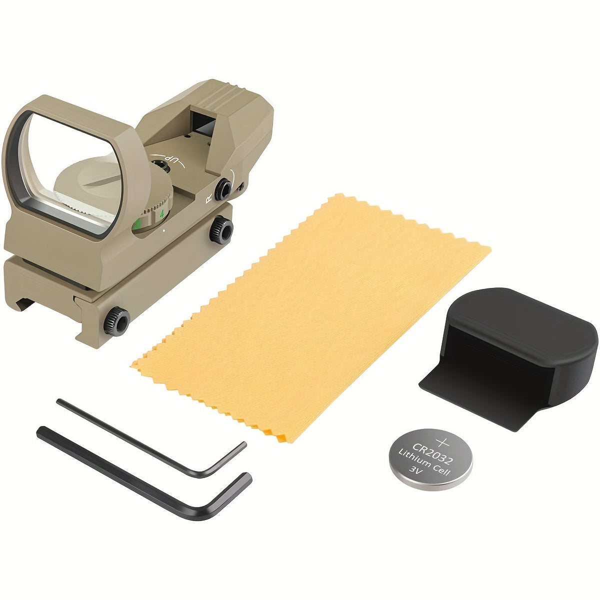 Viseur point rouge et vert 33 mm – 4 types de réticules, 5 niveaux de luminosité, lunette de visée ultralégère sans parallaxe pour fusils, fusils de chasse et carabines, pour la chasse, le tir sur cible et usage tactique, pile CR2032 incluse
