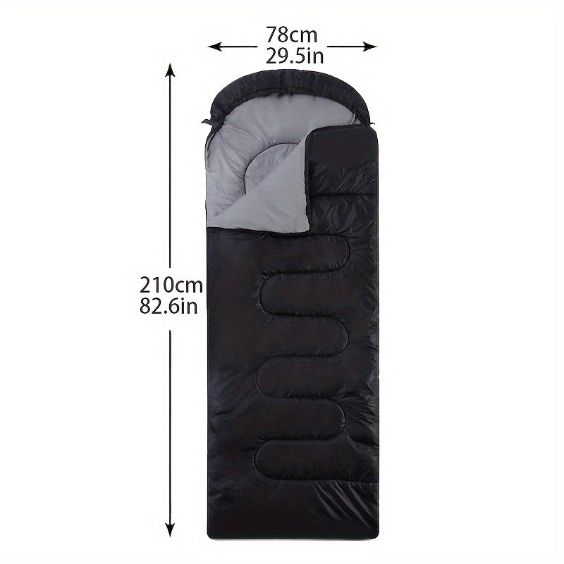 Sac de couchage 3 saisons avec oreiller et sac de compression – Système de couchage léger pour adultes, randonnée, sac à dos, aventures en plein air, voyage et utilisation d'urgence, 4 couleurs