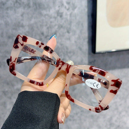 Lunettes de lecture photochromiques œil de chat pour femmes et hommes, lot de 4 paires, monture large multicolore, charnières à ressort, puissance de +1,00 à +4,00, protection UV, style européen et américain tendance, coffret cadeau de vacances