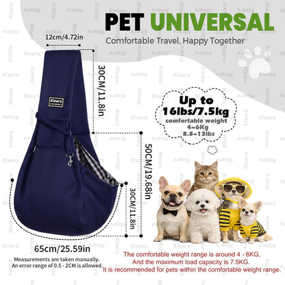 Sac bandoulière de transport pour chats et chiens jusqu'à 6,3 kg - Sac de transport croisé pour petits chiens et chats avec poche zippée - Sac bandoulière mains libres pour voyages en extérieur - Cadeau pour animaux pour Halloween et Noël
