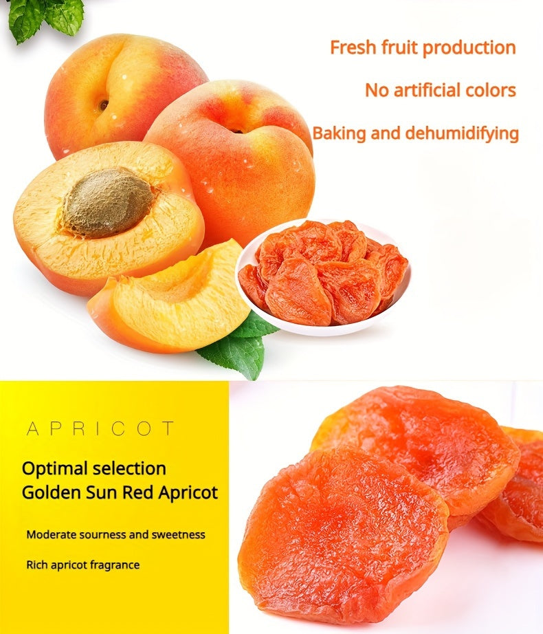 Lot de 3 sachets d'abricots secs, en-cas aux fruits tropicaux naturels, collation saine et sucrée pour les fêtes, les cadeaux et les voyages