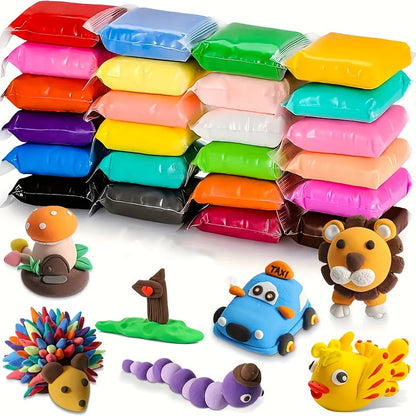 Kit de pâte à modeler autodurcissante pour enfants, argile naturelle, mousse magique, pâte à modeler DIY, additifs pour slime, fournitures de loisirs créatifs, non toxique, 12 à 144 couleurs, cadeau pour enfants