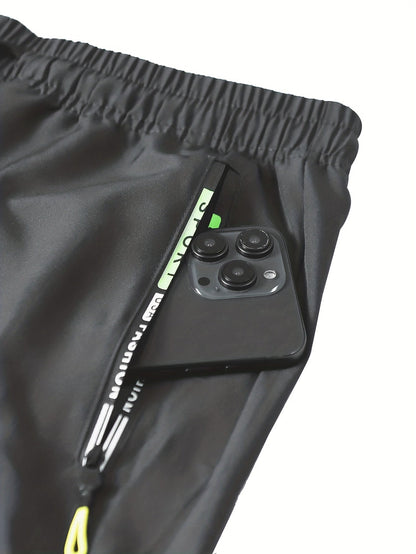 Pantalon cargo multipoches pour femme – Détails zippés vert néon, taille à cordon de serrage, pantalon outdoor pleine longueur pour le voyage, 4 coloris, tailles XS à XXL, streetwear décontracté printemps-automne