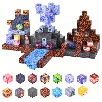 100 pièces Blocs de construction magnétiques, ensemble de jouets de construction STEM Garde mécanique pour enfants, kit de construction magnétique créatif, cadeau d'anniversaire, de Noël ou de Pâques pour garçons et filles de 6 ans et plus