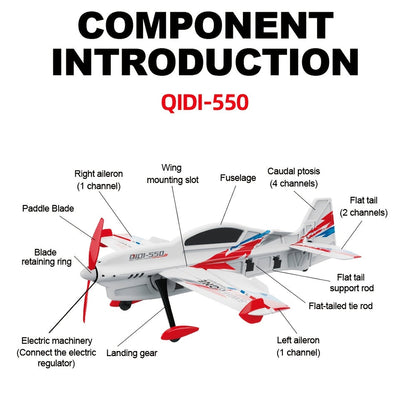 6CH RC Plane Brushless Motor Remote Control Aircraft One-Key Stunt Aerobatics RC Glider Airplane Toy for Beginners and Experienced Pilots with Two Batteries Included