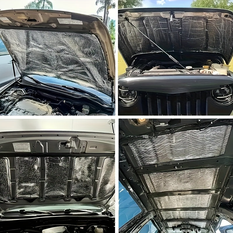 Tapis d'insonorisation et bouclier thermique pour voiture, 22/26 pi² – Isolation phonique en feuille d'aluminium auto-adhésive, découpe et installation faciles pour plancher, portière et coffre, outils d'installation inclus