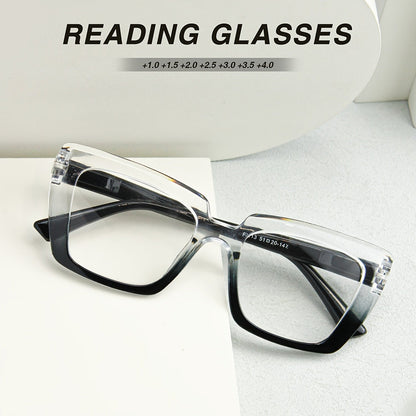 Lot de 8 paires de lunettes de lecture rétro rectangulaires pour femmes, design coloré, charnières à ressort, ajustement confortable, cadeau pour fête, vacances, Halloween, Noël, correction de +1,00 à +4,00