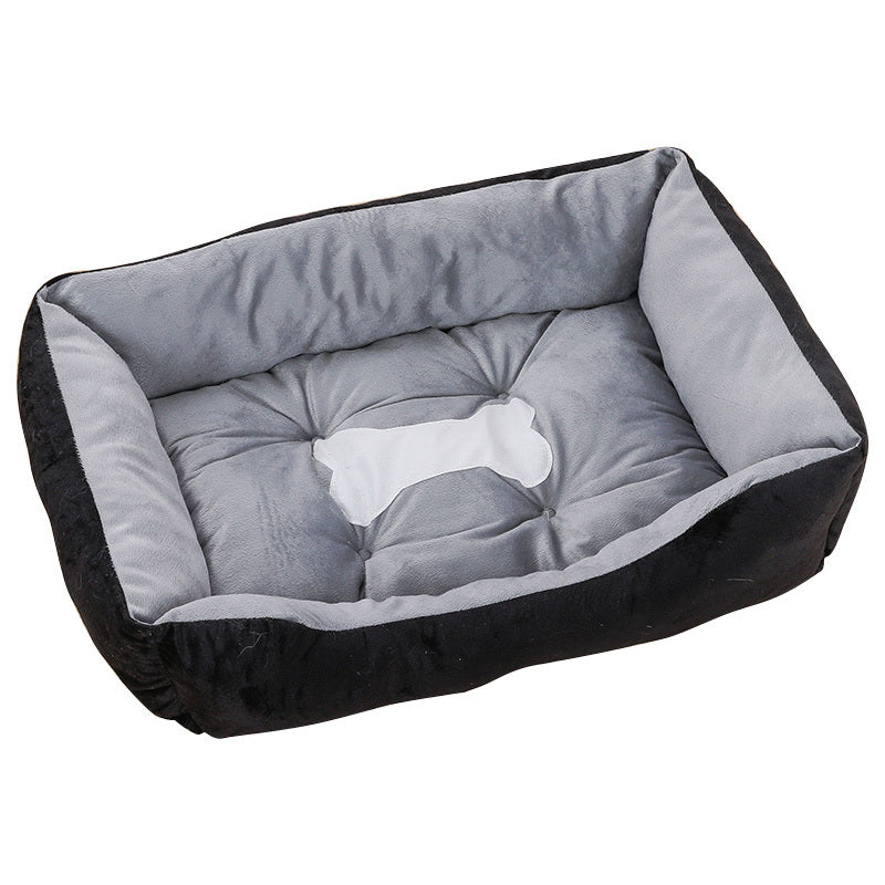Panier pour chien et chat toutes saisons avec garnissage en coton PP haute résilience – Matelas orthopédique en peluche pour chiens et chats de petite, moyenne et grande taille, 5 tailles, panier apaisant anti-anxiété lavable