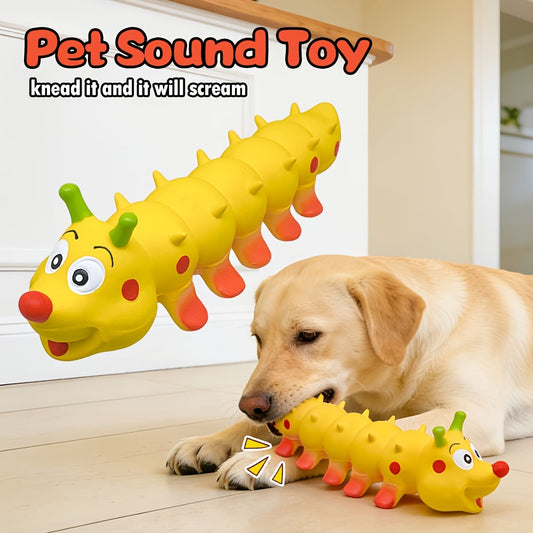 Jouet à mâcher sonore en latex pour chiens de race moyenne – Jouet pour chien couineur pour le nettoyage des dents – Jouet en latex durable et non toxique pour mordre, jouer et préserver la santé dentaire, sans pile nécessaire