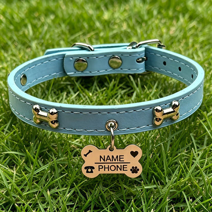 Collier pour chien gravé sur mesure avec plaque d'identification personnalisée gratuite, collier réglable anti-perte pour petits et moyens chiens et chats, matériau durable de qualité supérieure