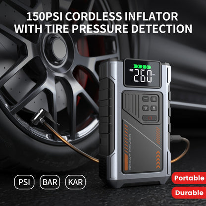 Démarreur de voiture portable 12V avec compresseur d'air en option - Booster de batterie d'urgence pour moteurs essence et diesel, compatible avec berlines, SUV, camions et tondeuses à gazon