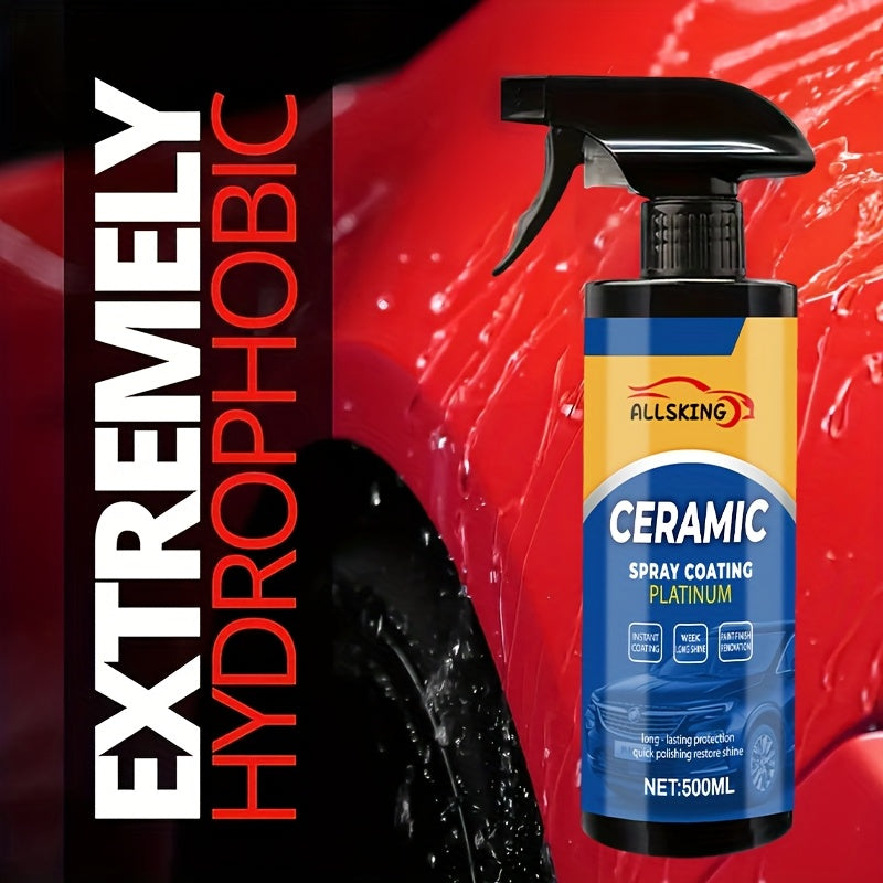 Spray de revêtement céramique nano 3-en-1 pour voitures – Résistant aux rayures, fini brillant haute définition, couche protectrice longue durée pour tous types de peinture, protection de peinture extérieure pour voiture, camion et SUV