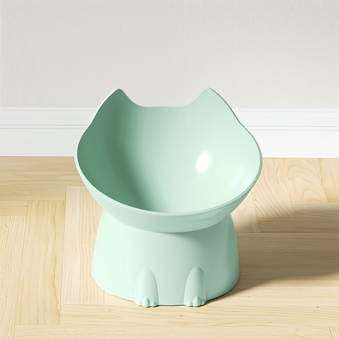 Gamelle pour chat oreilles de chat surélevée antidérapante - Bol pour chat mignon en polypropylène surélevé pour une alimentation confortable, écuelle ludique en forme d'oreilles de chat pour chats d'intérieur
