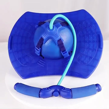 Ballon sauteur avec poignée pour enfants et adultes – Ballon sauteur de fitness anti-éclatement, haute élasticité, pour exercices et loisirs en intérieur et en extérieur, sans pile, idée cadeau idéale