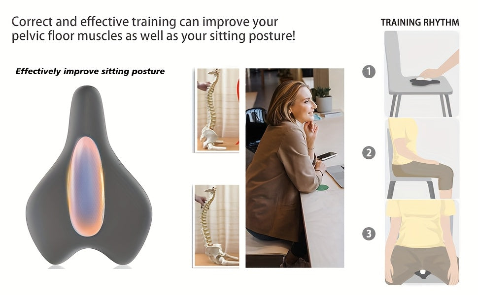 Coussin stimulateur électrique EMS pour le renforcement du plancher pelvien - Appareil d'exercices de Kegel pour la rééducation et la remise en forme à domicile pour hommes et femmes