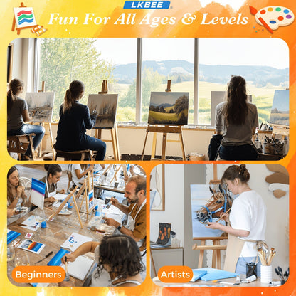 Lot de châssis entoilés ronds et carrés multi-formats – Packs de 5 à 20 pièces en 10x10, 11x14, 12x12, 16x16 et plus – Idéal pour le pouring acrylique, la technique humide sur humide, la peinture à l'huile et l'enseignement en classe