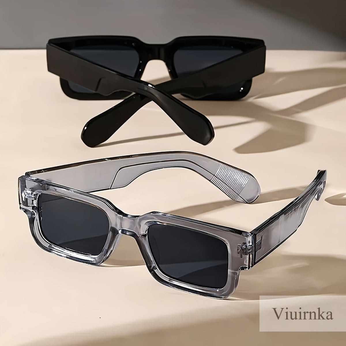 Lot de 2 lunettes rétro carrées épaisses - Monture audacieuse protection UV400 pour hommes et femmes, soirées, festivals, costumes d'Halloween et look quotidien affirmé
