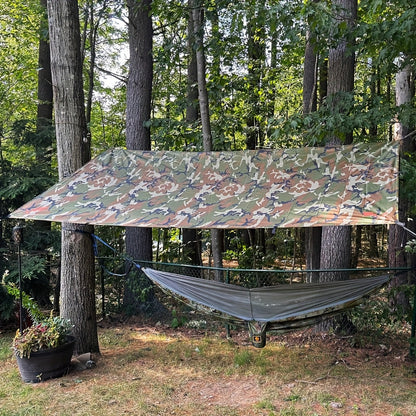Toile de tente de camping avec protection UV et support en alliage – Abri pliable et portable pour 4 personnes pour randonnée, camping, jardin et survie en plein air | Auvent de camping toutes saisons