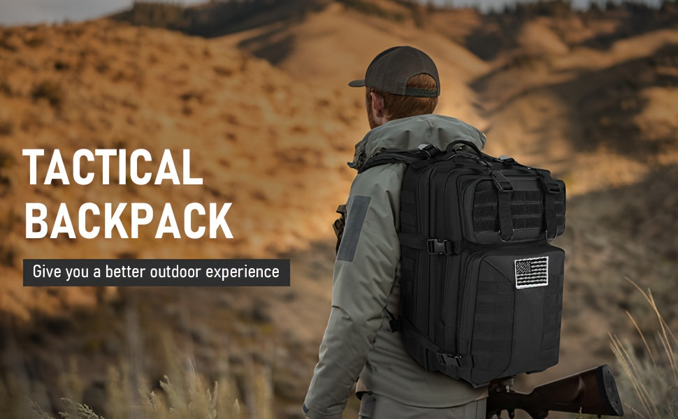 Sac à dos tactique unisexe haute capacité 50L – Sac militaire MOLLE pour le camping, la pêche, la chasse, la randonnée et les voyages – 13 options de couleurs incluant des variantes avec sac à main et sac de rangement