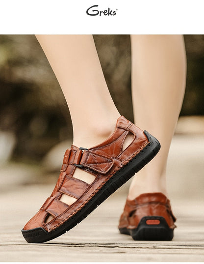 Sandales de sport fermées pour hommes – Chaussures de pêcheur d'extérieur respirantes, mocassins de plage d'été antidérapants pour la randonnée, la marche et les activités aquatiques | Velora