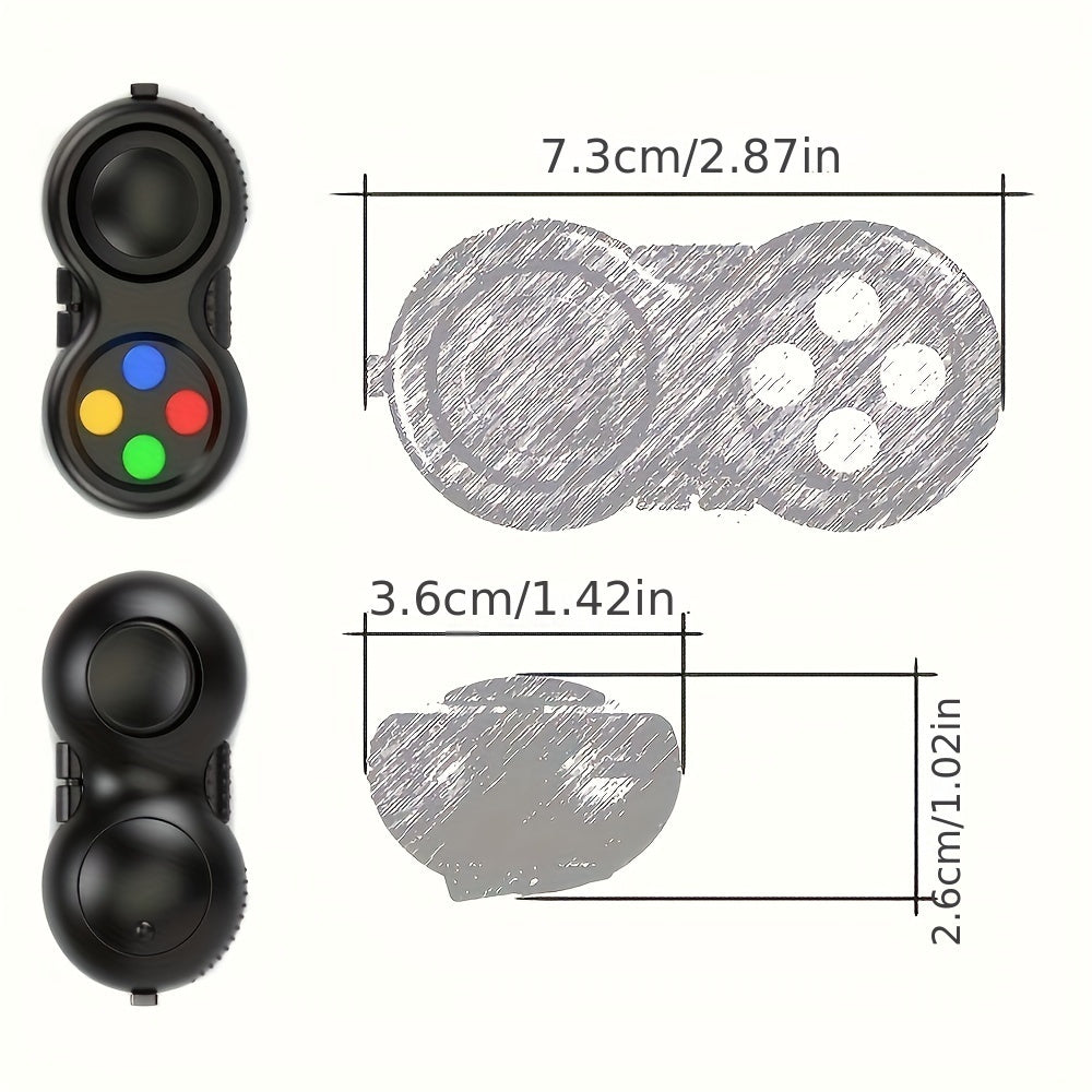 Lot de 3 manettes anti-stress - Manette rétro avec 8 fonctions de manipulation, jouet anti-stress et anti-anxiété pour enfants, adolescents et adultes, outil sensoriel TDAH, activité sans écran, choix de couleurs multiples