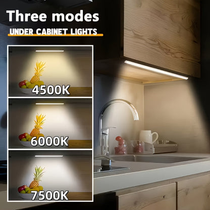 Éclairage de placard LED à détecteur de mouvement, intensité variable, rechargeable par USB-C – Température de couleur réglable (blanc et chaud), 3 modes, fixation magnétique pour cuisine, placard, chambre, escalier et bureau, 10/20/30 cm