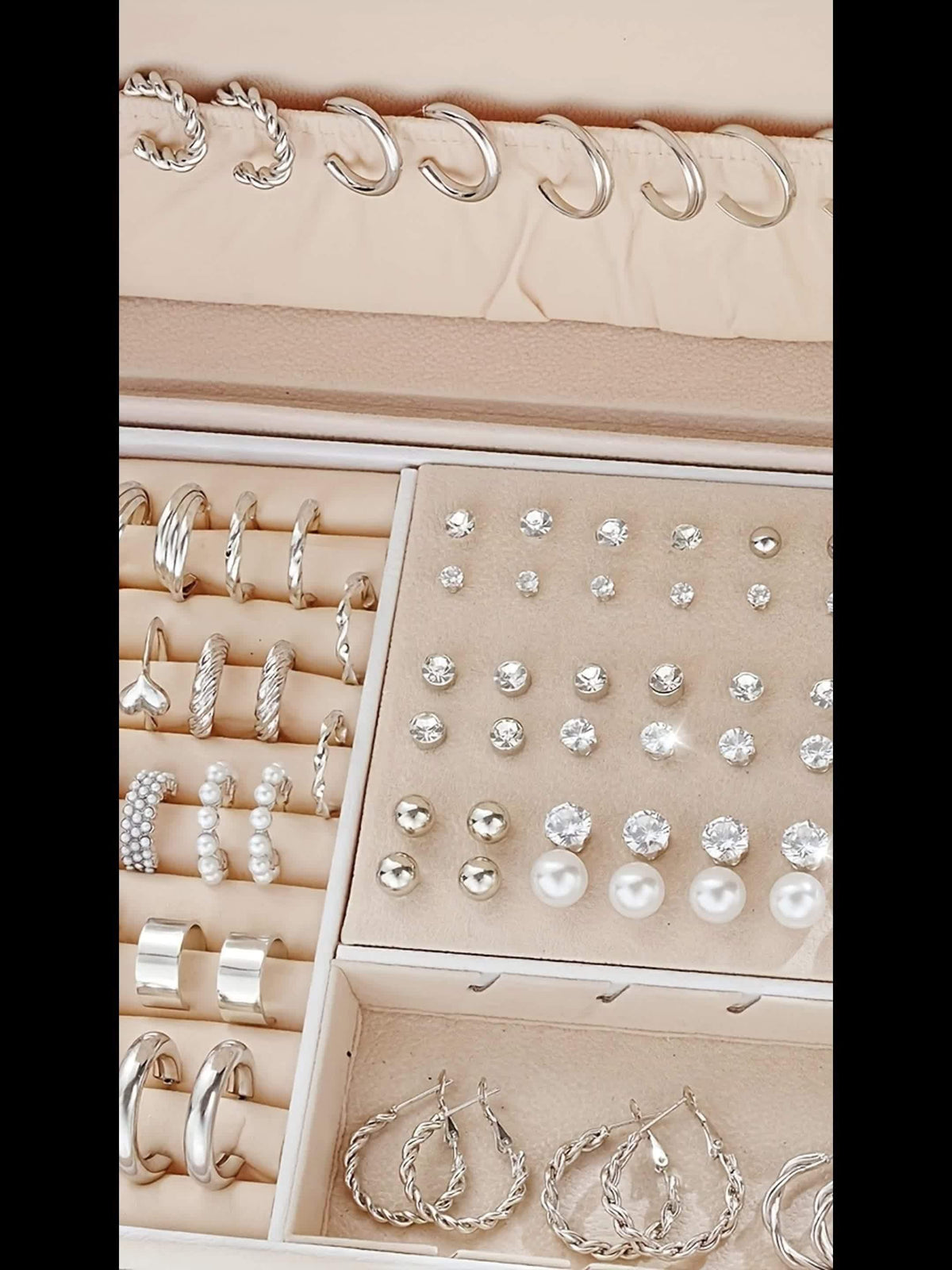 Ensemble de 102 boucles d'oreilles pour femmes – Styles géométriques, strass et anneaux torsadés, tiges en acier inoxydable hypoallergénique, cadeau de luxe léger pour le quotidien, les fêtes et les vacances