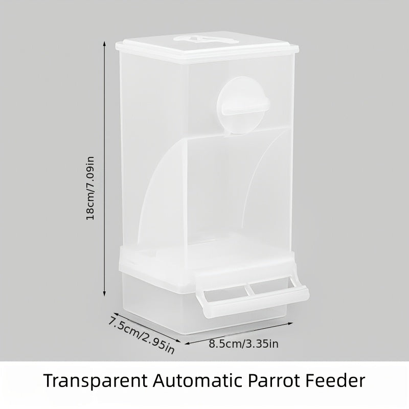 Mangeoire automatique anti-gaspillage pour oiseaux avec séparateur de coquilles – Distributeur de nourriture suspendu tout-en-un sans pile pour calopsittes, perruches et inséparables – Avec protection anti-éclaboussures, 1 pièce