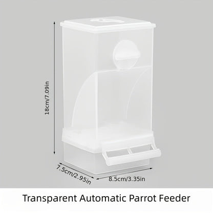 Mangeoire automatique anti-gaspillage pour oiseaux avec séparateur de coquilles – Distributeur de nourriture suspendu tout-en-un sans pile pour calopsittes, perruches et inséparables – Avec protection anti-éclaboussures, 1 pièce