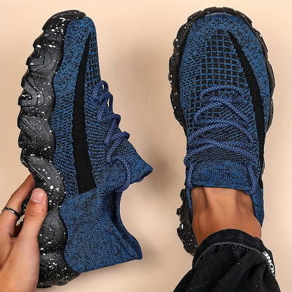 Chaussures de sport décontractées et respirantes pour hommes – Baskets légères en maille pour la marche, la course, la salle de sport et le quotidien, gris argenté, bleu roi, kaki, bleu, pointures larges US 6,5–14, semelle confortable et antidérapante