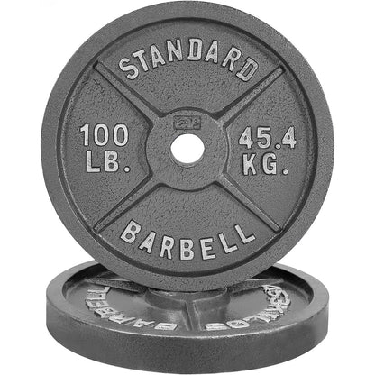 Disques de musculation en fonte, alésage 2 pouces, finition émaillée, pour musculation, haltérophilie, powerlifting, home gym, barre olympique, 2,5, 5, 10, 25, 35, 45, 100 lb