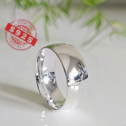 Bague alliance en argent sterling massif 8 mm pour hommes et femmes – Alliance éternelle intemporelle, bague minimaliste confortable, bijou durable et hypoallergénique, tailles 6-11, cadeau de mariage