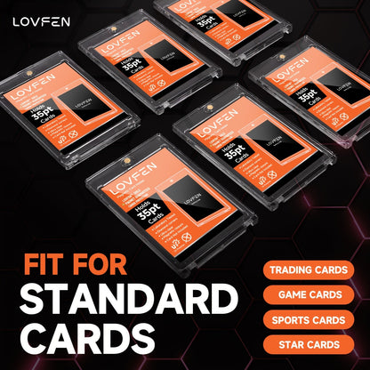Étuis magnétiques pour cartes 35pt avec protection UV – Protections ultra-fines en plastique rigide pour cartes à collectionner, étuis « One-Touch » pour cartes de sport, football, baseball, Pokémon, TCG – Lot de 25/50/100/200/400