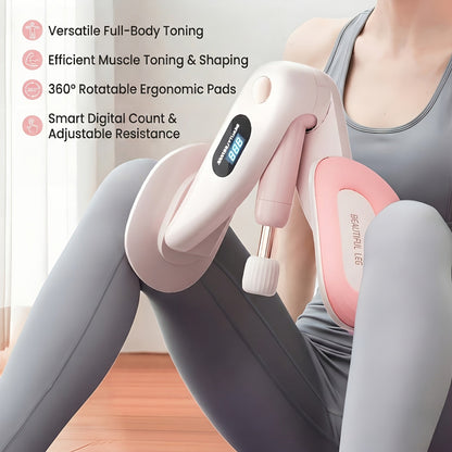 Appareil de renforcement du plancher pelvien et des cuisses avec compteur de répétitions – Musculation ajustable pour cuisses, fessiers et exercices de Kegel pour l'entraînement à domicile pour femmes
