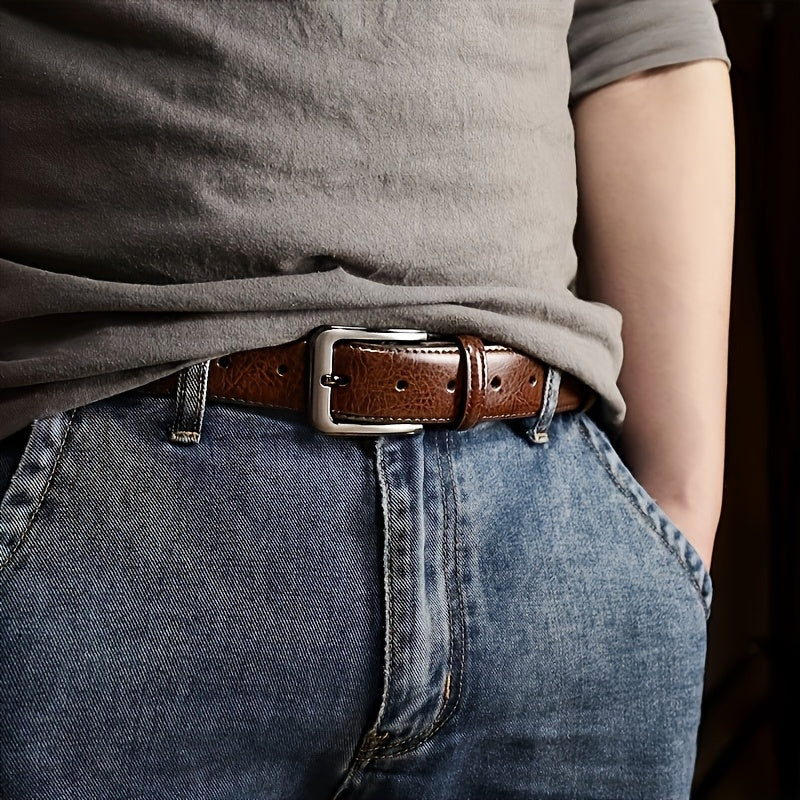 Lot de 2 ceintures pour homme en cuir véritable avec boucle automatique à cliquet – Taille ajustable 32"-44", noir et marron, ceinture habillée pour homme, style professionnel et décontracté