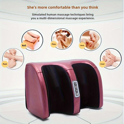 Masseur de pieds électrique avec chaleur – Pétrissage profond et compression pour jambes, pieds et bras, usage à domicile et au bureau, modèles multiples avec housses de pieds
