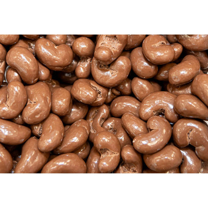 Noix de cajou au chocolat au lait – Noix de cajou enrobées de chocolat au lait crémeux de qualité supérieure, collation gourmande en vrac pour cadeaux, fêtes et plaisirs quotidiens