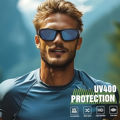 4 paires de lunettes de soleil de sport polarisées avec protection UV400 pour hommes et femmes – Lunettes tendance à monture intégrale pour le cyclisme, la course à pied, la pêche, l'escalade et les voyages en plein air, polychrome