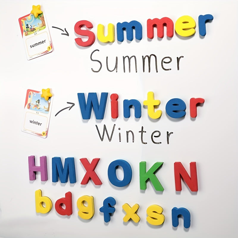50 pièces lettres et chiffres magnétiques pour enfants, aimants de réfrigérateur alphabet colorés, autocollants éducatifs, jouet d'apprentissage pour tout-petits, orthographe préscolaire, lecture ABC 123, cadeau, couleurs aléatoires