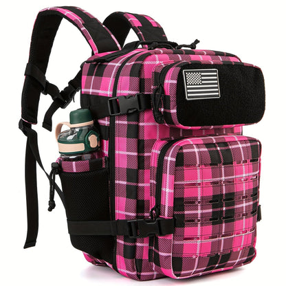 Sac à dos tactique MOLLE 25L pour ordinateur portable pour hommes et femmes – Sac militaire d'urgence, sac de randonnée avec double porte-gobelets, 9 couleurs, sac pour le bureau et les voyages en plein air